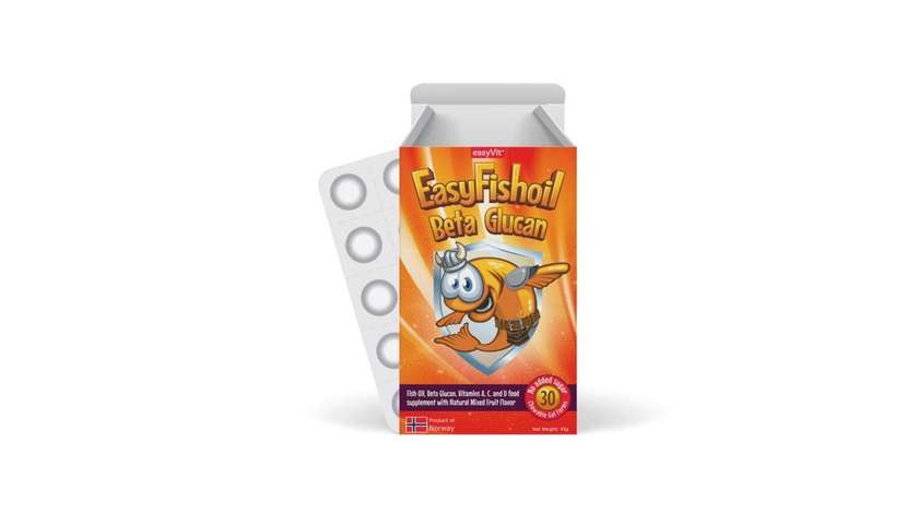 Easyfishoil Beta Glucan 30 Chewable Gel Forms .