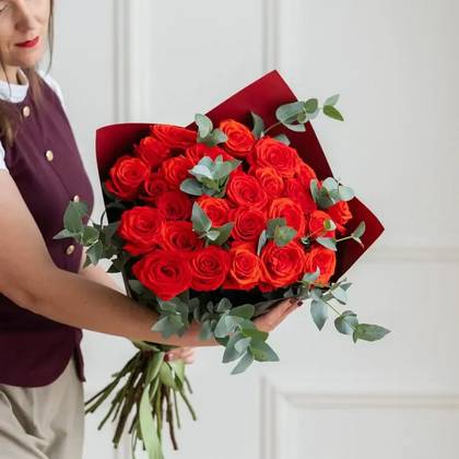 Pure Crimson Flower Bouquet