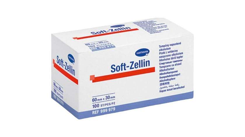 Soft Zellin Alcohol Swabs 3Cmx6.5Cm 0105292489 X 100