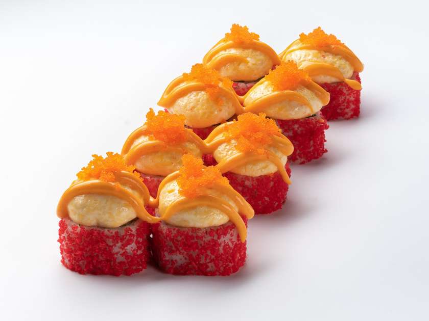 Запечений рол з лососем