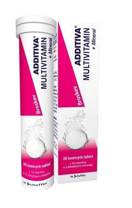 ADDITIVA MULTIVITAMIN + MINERAL EFFERVESCENT TABLETS 20 PEACH