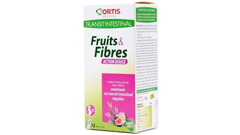 Ortis Fruit & Fiber Action Douche  Stick 12 X 10g