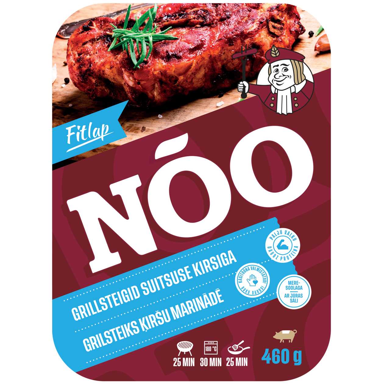 Nõo, Fitlap Grillsteik suitsuse kirsiga, 460g (aegub peagi)