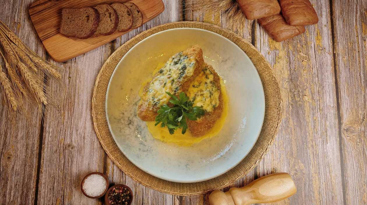Schnitzel with Garlic Parmesan Sauce