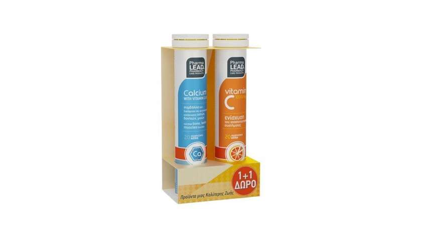 Pharmalead 1+1 Effer Calc Vit C &D3+Vit C 1 Gr