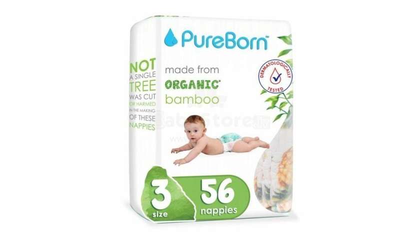 Pure Born 3 Double (56 Nappies / Pack)
