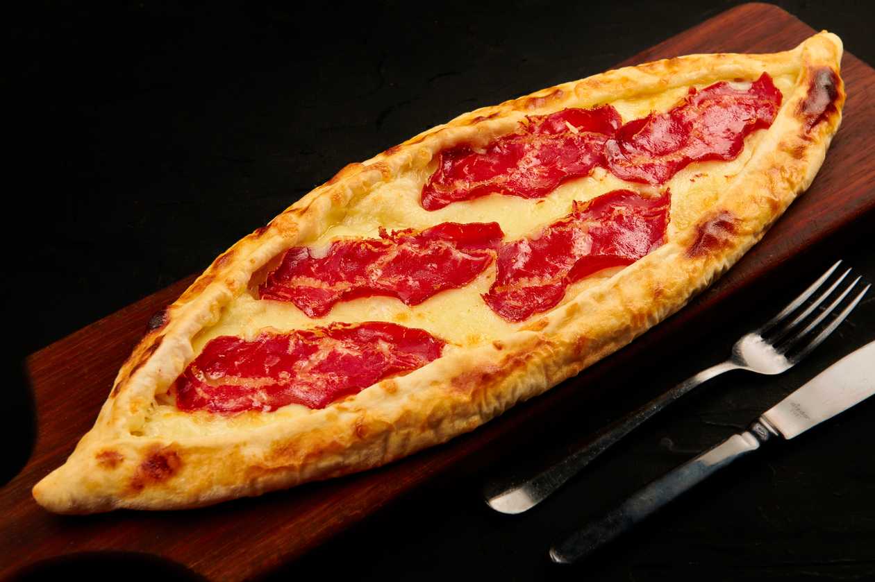 Pide with Pastrami