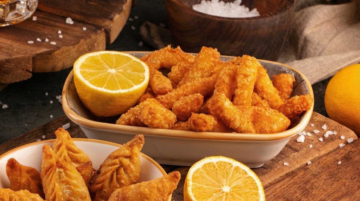 Fried braided cheese