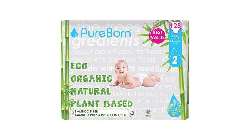 Pure Born 2 Value (128 Nappies / Pack)