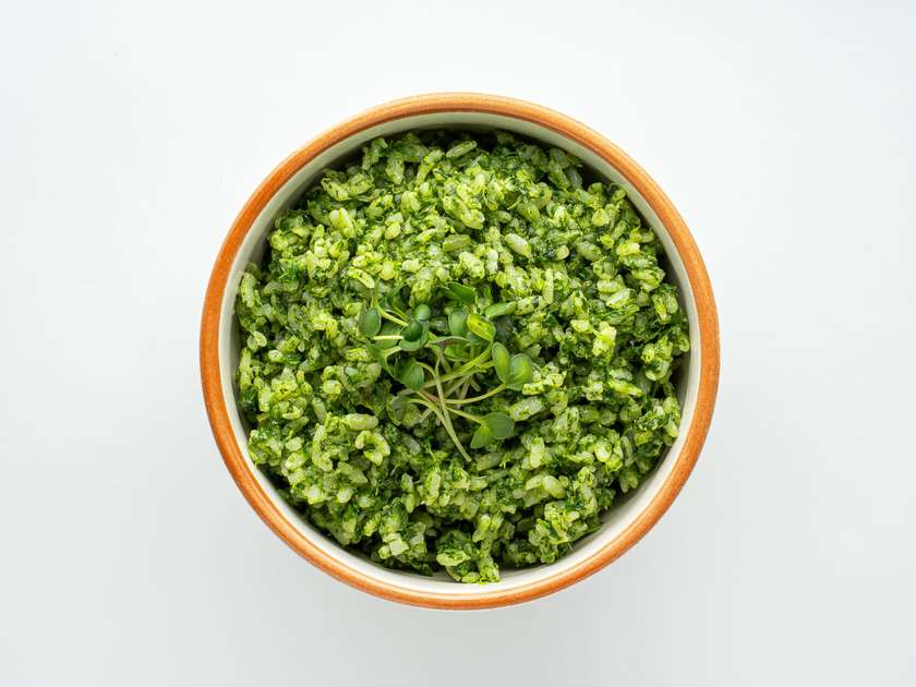 Рис зі шпинатом