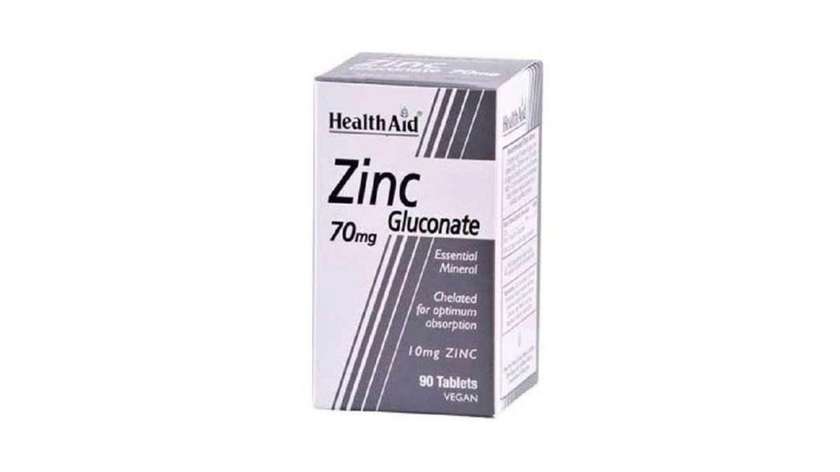 Health Aid Zinc Gluconate  Tab 90 X 70mg