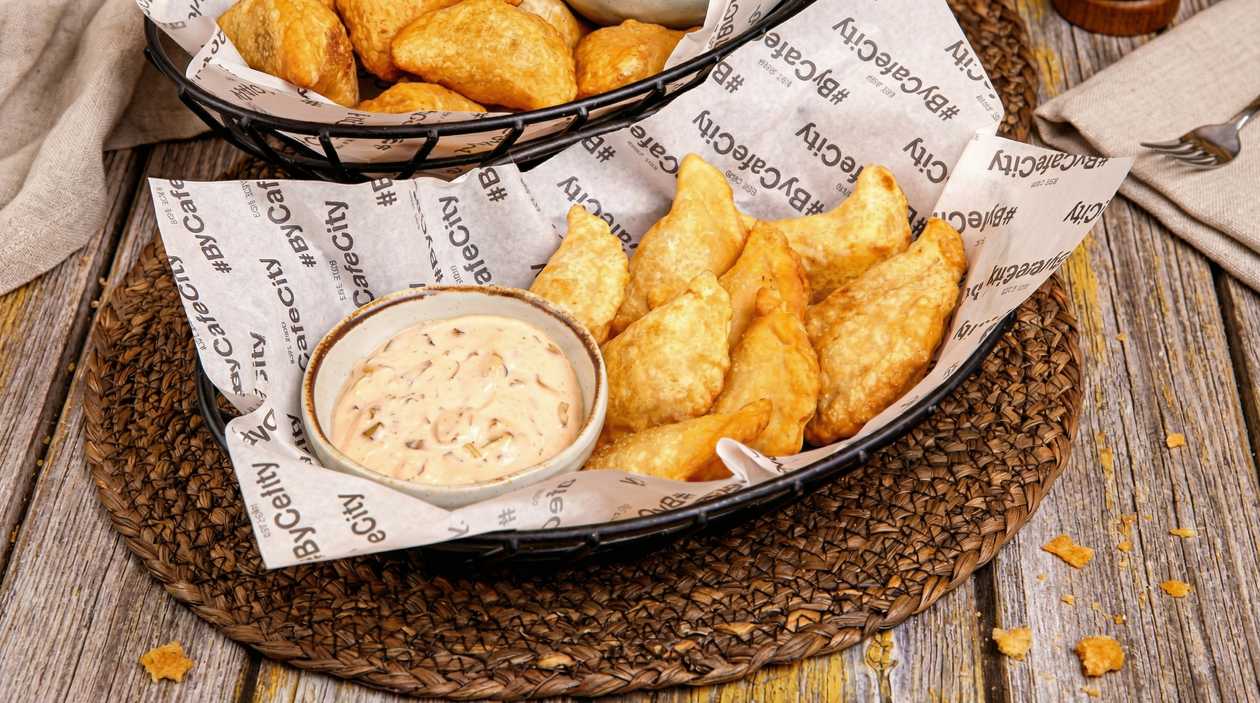 Fried Potato Dumplings with Piquant sauce