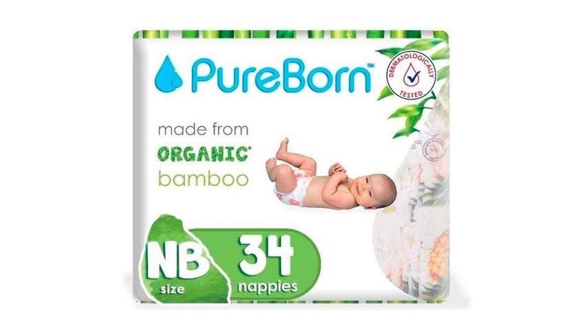 Pure Born Nb Single (34 Nappies / Pack)