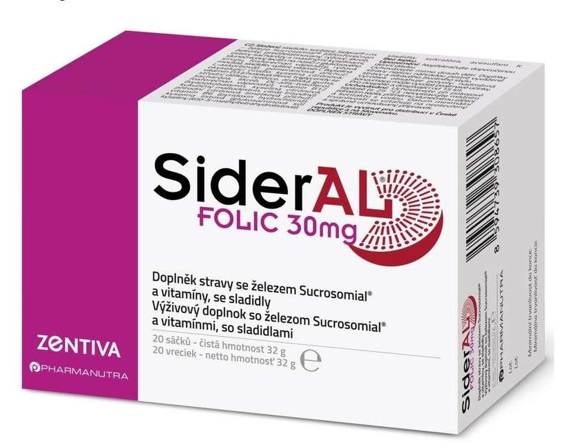 SiderAL Folic 30mg 20 sachets