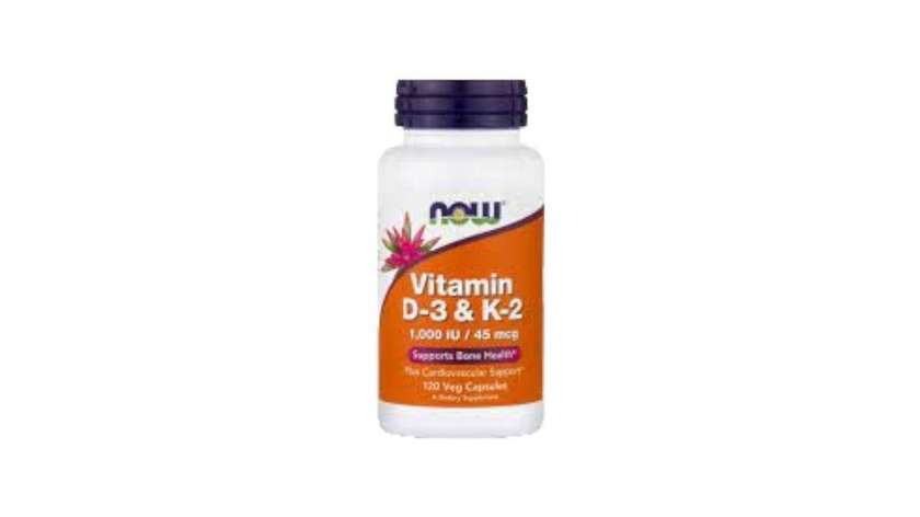 Now Vitamin D3 +K2  Caps 120 X 1000Iu/45mg