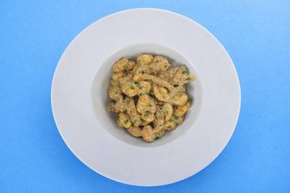 Gnocchi s vepřovou panenkou a hříbkové ragú se smetanou, petrželkou a parmazánem