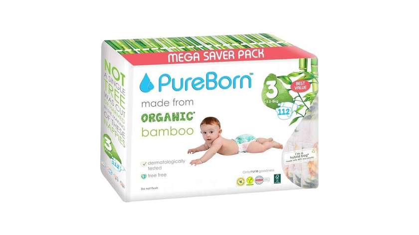 Pure Born 3 Value (112 Nappies / Pack)