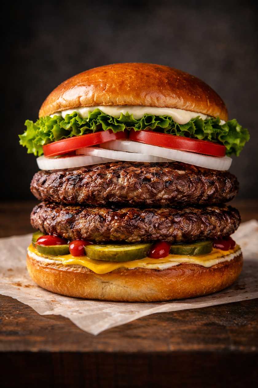 Double Hamburger – 2x 150g Beef Patties