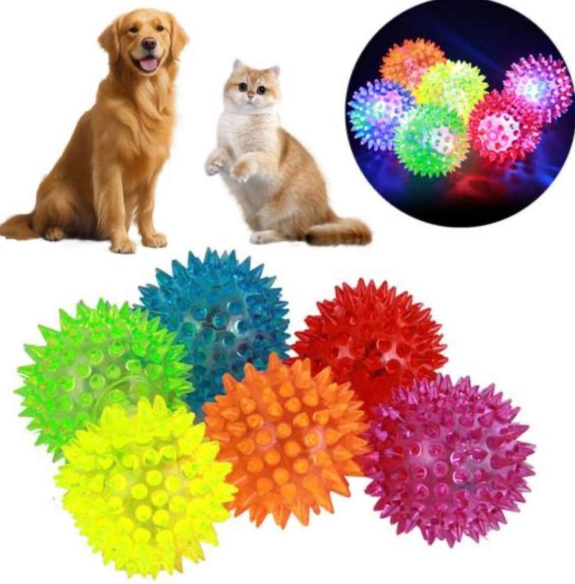 Rubber Ball with Light and Sound - Assorted Colors