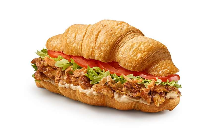 Kebab Croissant with Spicy Sauce