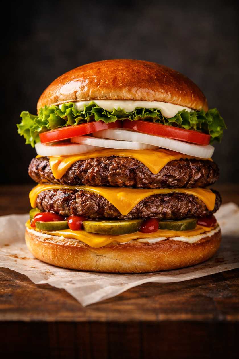 Double Cheeseburger – 2x 150g Beef Patties
