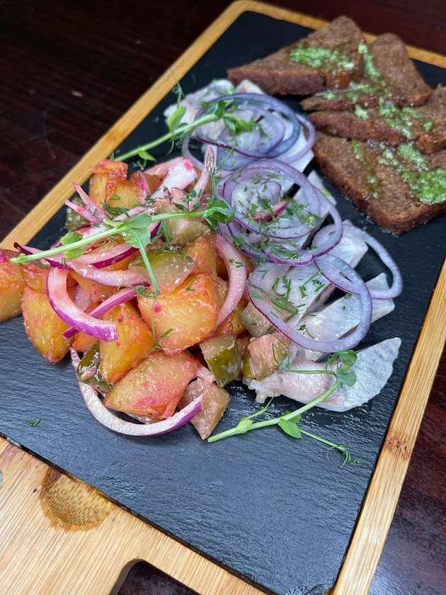 Potato and Herring Appetizer