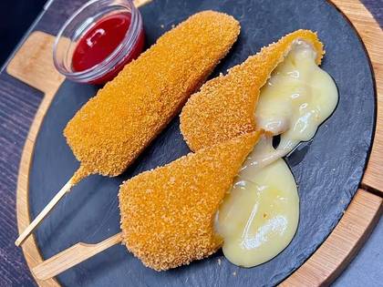 Brie cheese in batter