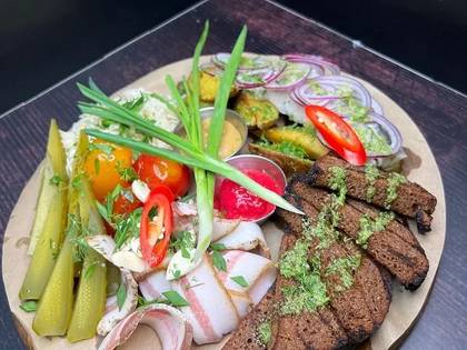 Ukrainian Platter with Vodka