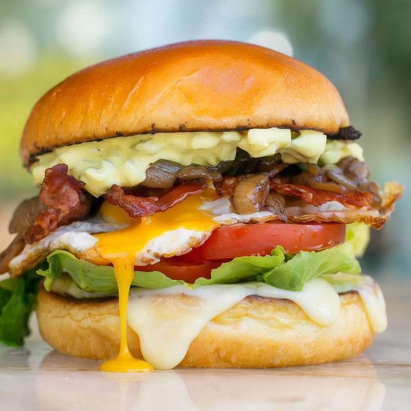 Burger Egg & Bacon 400g