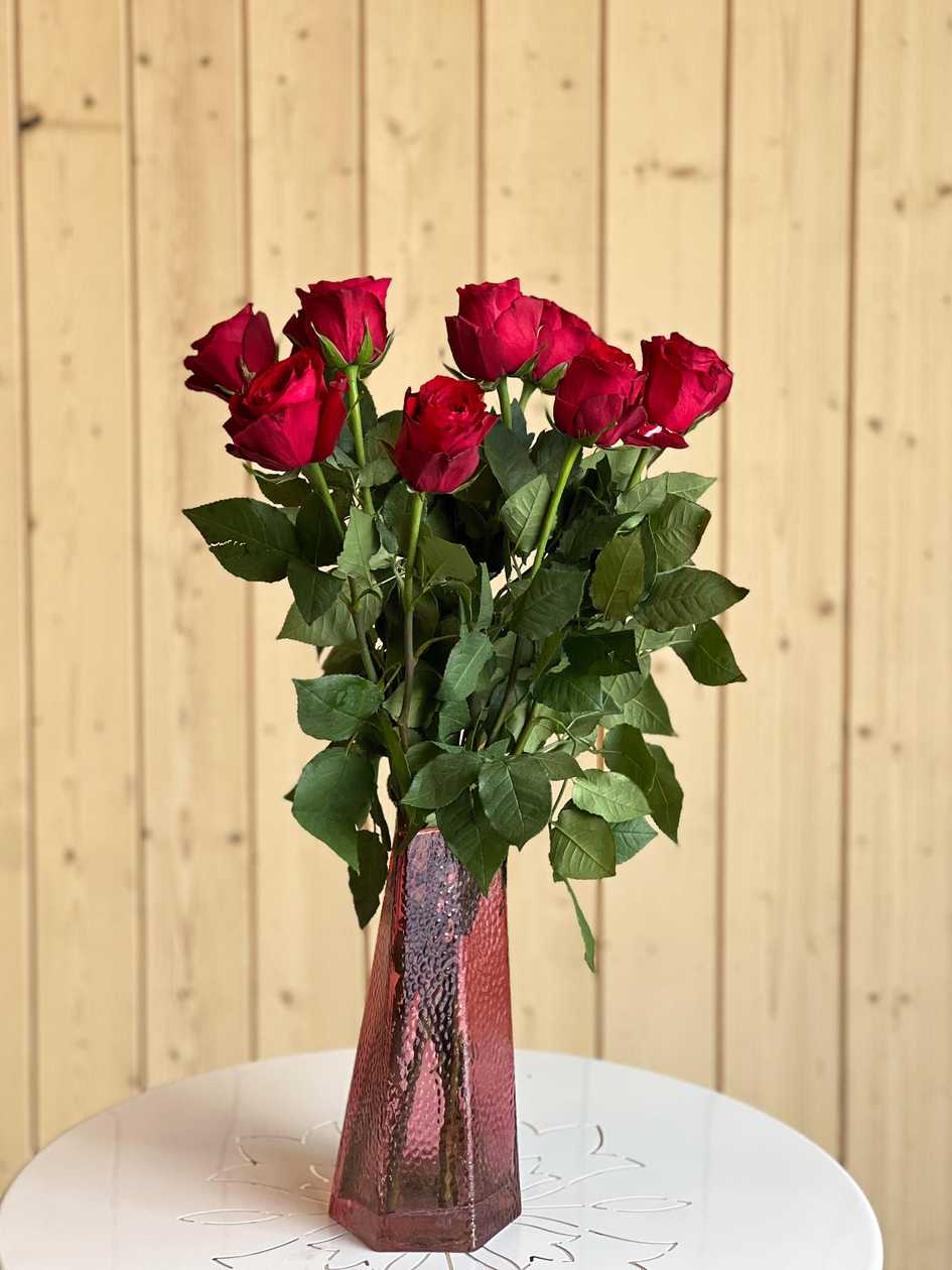 Madam Red Roses 9 pcs 60 cm