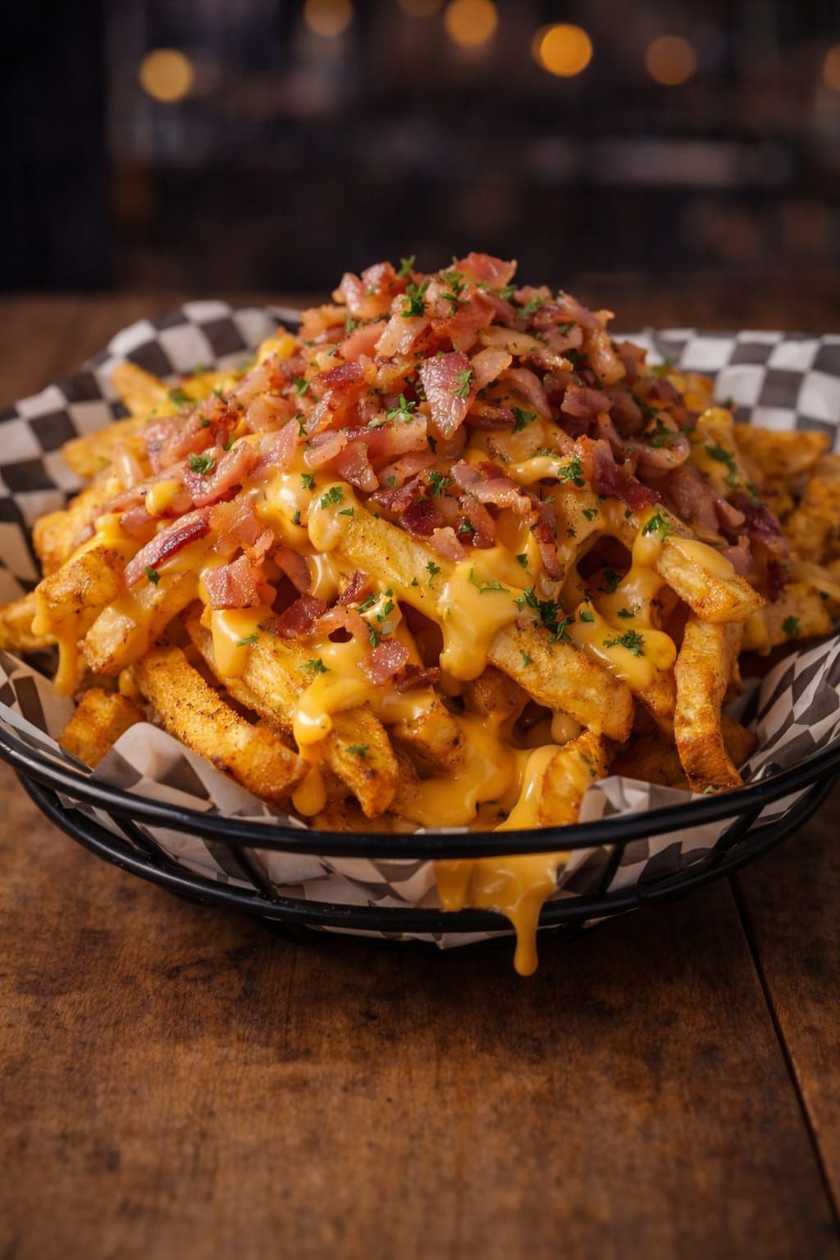 French Fries with Cheddar and Bacon