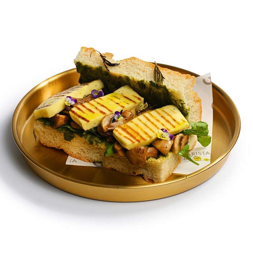 Halloumi Mushroom Panini