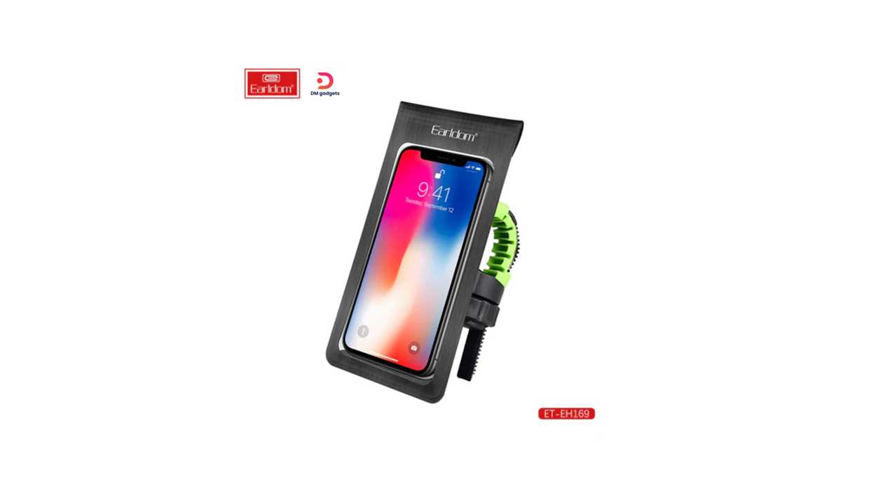 #428C-1#Earldom®EH169 Waterproof Bag Bicycle Phone Holder – Black