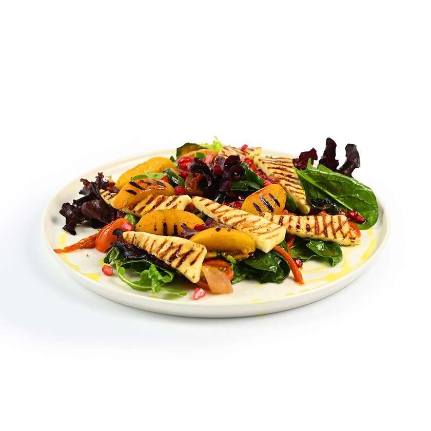 Halloumi & Poached Peaches