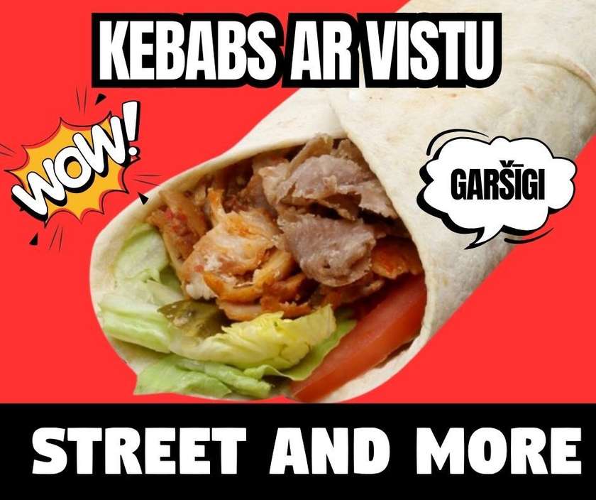 Kebabs ar vistas gaļu
