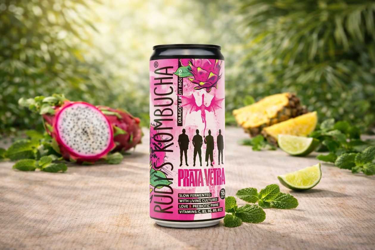 Rudy's Kombucha Dragonfruit Mojito