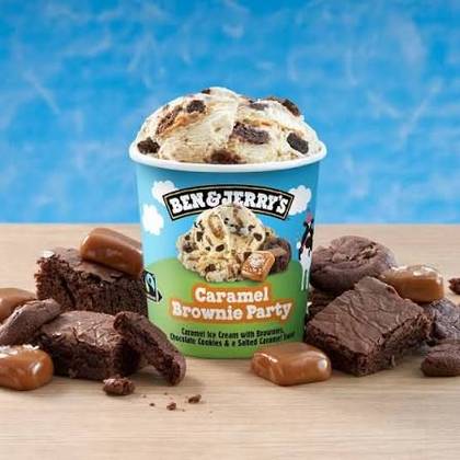 Ben&Jerry caramel brownie party