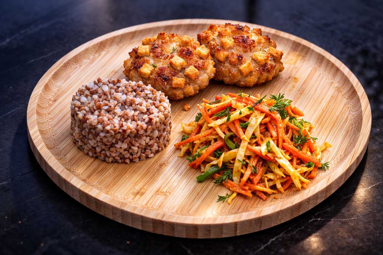 Pozharsky with garnish