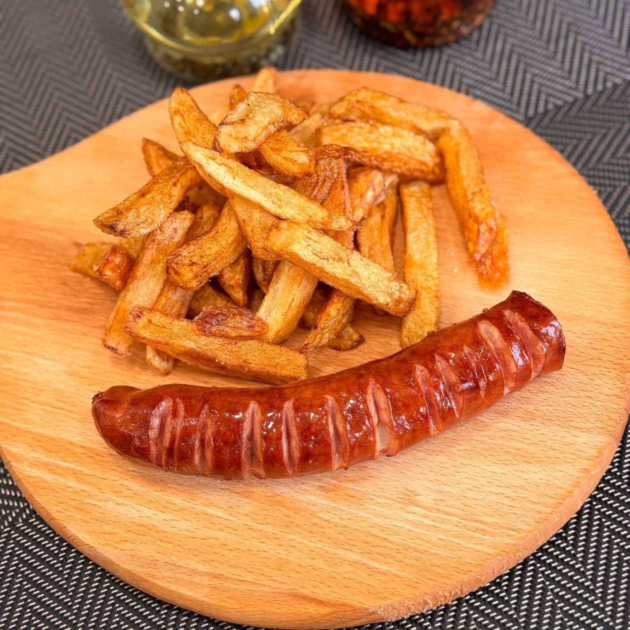 Butcher's Sausages Menu + Baguette