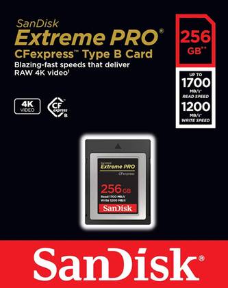 SanDisk 256GB Extreme PRO CFexpress Card Type B