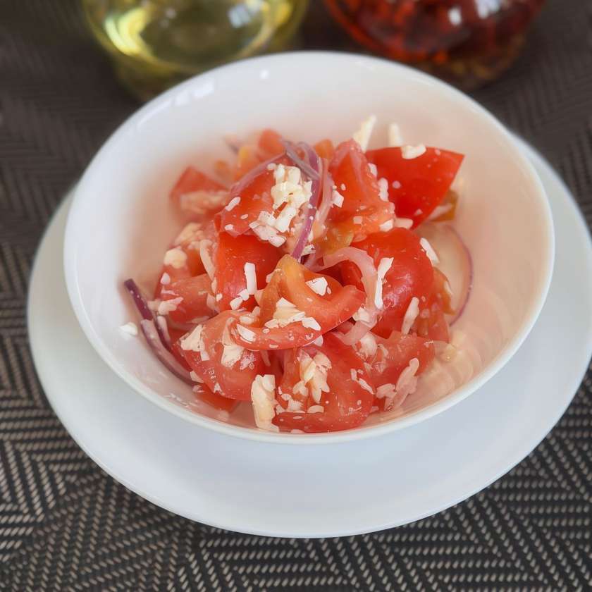 Summer Salad with Grated Cheese
