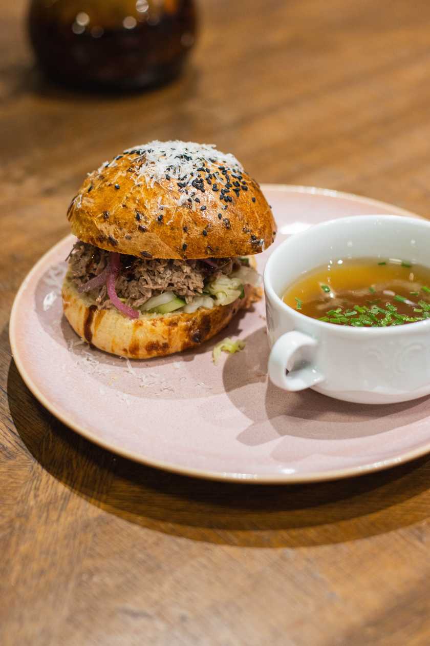 Pulled Duck Meat Burger