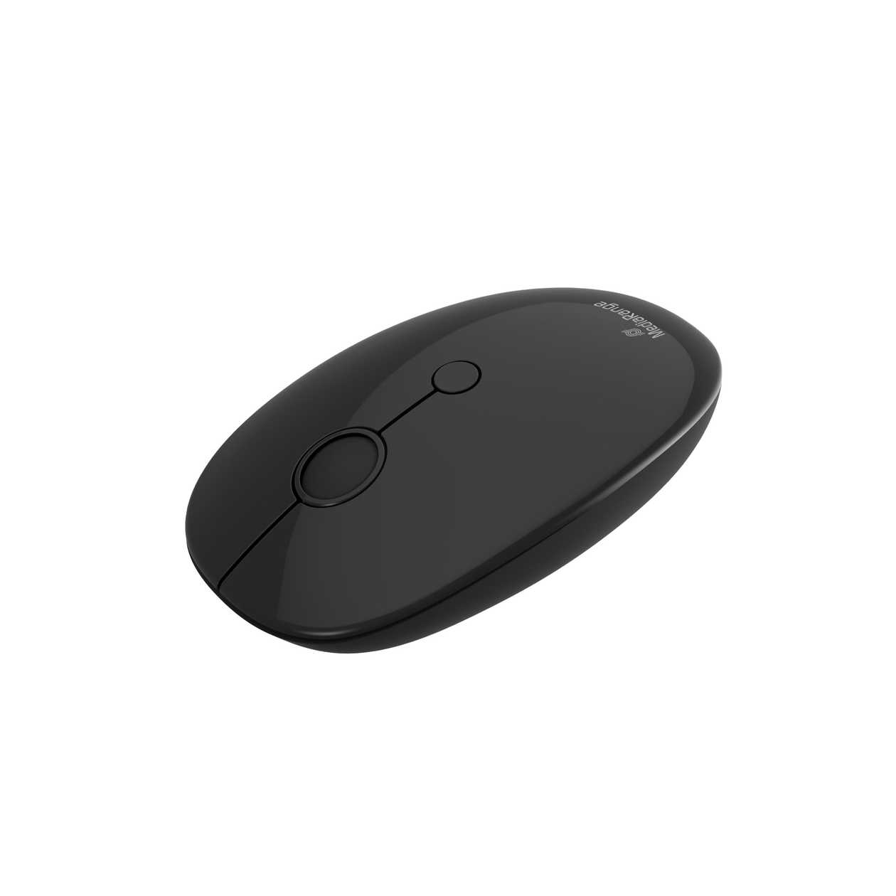 MediaRange Optical 4-Button Wireless Mouse with Scroll-Wheel and DPI-Button, Silent-Click, Symmetrical, Black