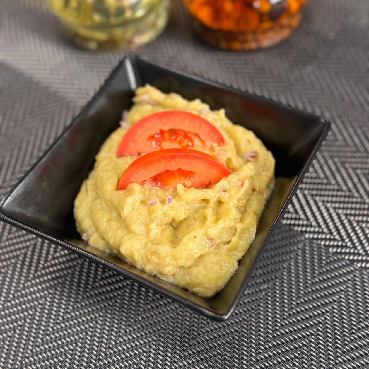 Eggplant Salad with Onion and Tomatoes