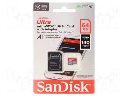 SanDisk Ultra microSDXC 64GB With Adapter Class 10 A1