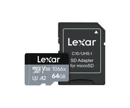 Lexar Professional 1066x microSDXC™ UHS-I Card 64GB Silver