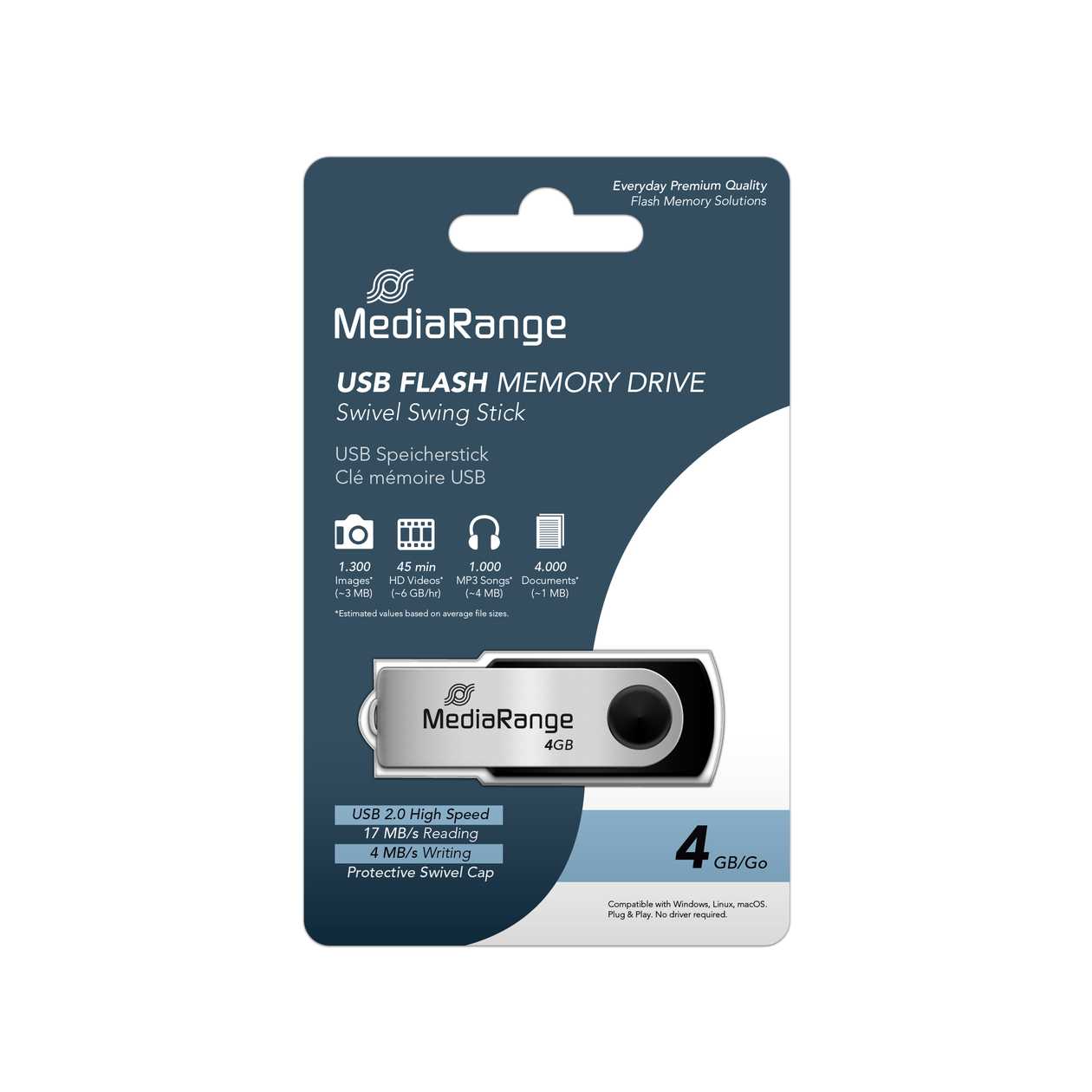 MediaRange USB Flash Drive 4GB