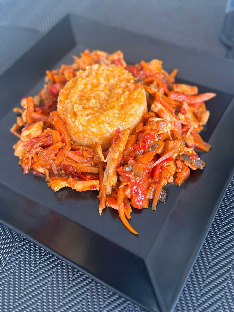 Chicken Diavola Served with Rice