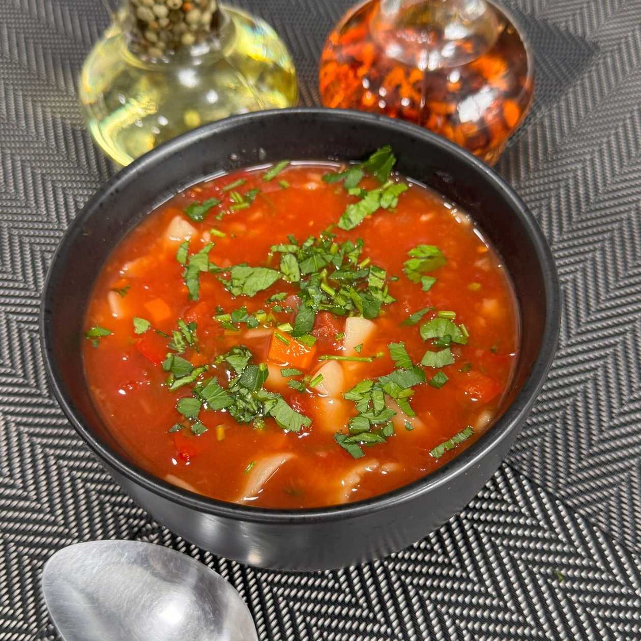 Tomato Soup with Homemade Noodles
