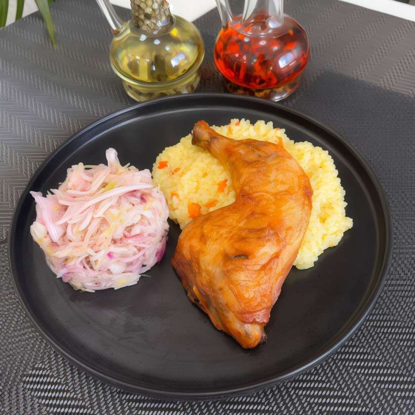 Roasted Chicken Thigh Menu + Baguette